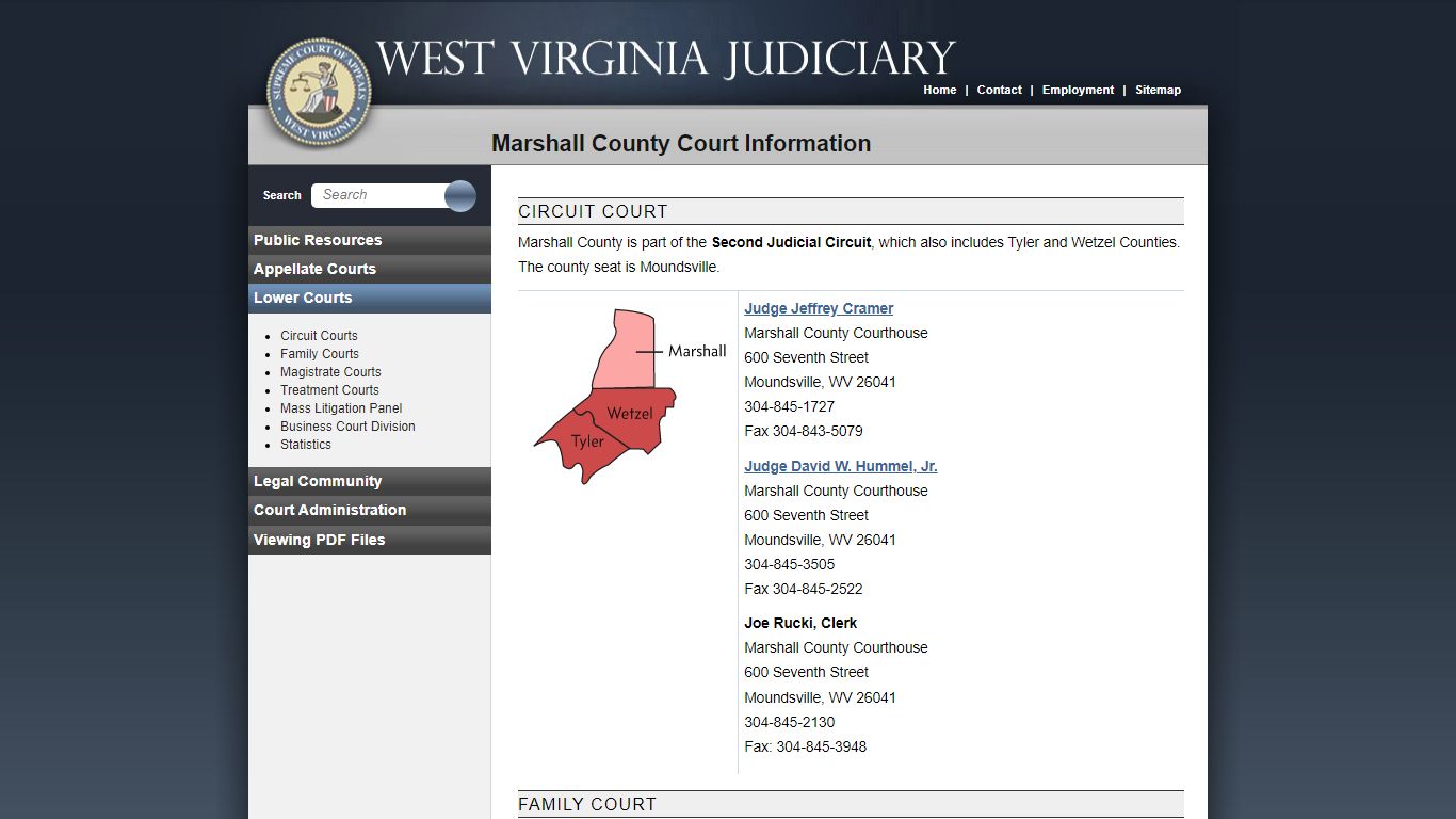 Marshall County Court Information - West Virginia Judiciary - courtswv.gov